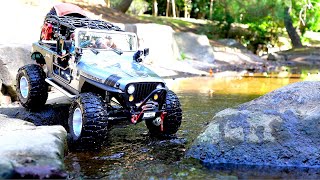 axial SCX10 III Jeep CJ7 with HTech RTRキットジープCJ7 クローラーラジコンカーリアルスケールオフローダーoblhobbyそうか公園クローラー會 [upl. by Cecelia]