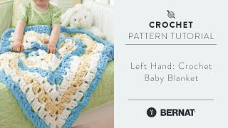 Left Hand Crochet Baby Blanket [upl. by Ahsi]