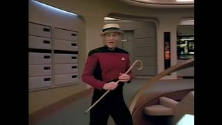 Captain Picard Dancing and Singing on the Bridge  Best Possible Quality [upl. by Eetsim]