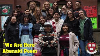 TMoney  Reads Abenaki Poem for Indigenous Peoples Day at Harvard [upl. by Aivlys]