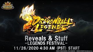 DRAGON BALL LEGENDS Reveals amp Stuff LEGENDS FESTIVAL [upl. by Attenaj]