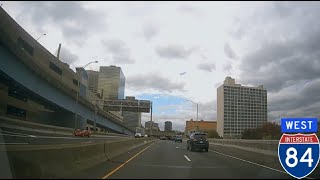 I84 West through Hartford Connecticut [upl. by Brenna]