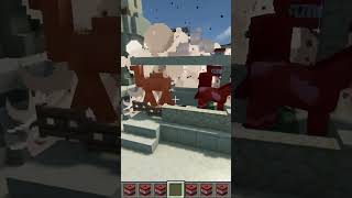 Blowing up Minecraft Horses and Camels in a desert village in a desert biome minecraft [upl. by Kobe]