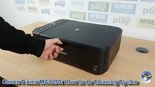 Canon Pixma MG3250 How to do Printhead Cleaning and Deep Cleaning Cycles to Improve Print Quality [upl. by Nevart]