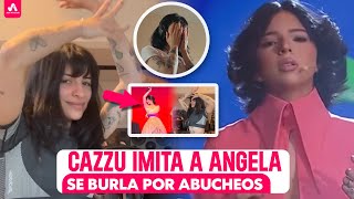 Cazzu Reacciona a Los Abucheos a Angela Aguilar en los Kids Choice Imita su Baile y Envía mensaje [upl. by Oran]