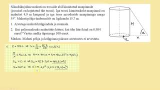 Eksamiülesanne silindri kohta [upl. by Dagall159]