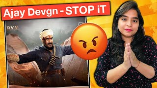 Ajay Devgn RRR Motion Poster Teaser REACTION  Deeksha Sharma [upl. by Killoran]