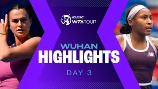 Andreeva Sisters face off amp Gauff features on Day 3 of Wuhan 2024  WTA Match Highlights [upl. by Schear953]