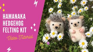 Needle Felting Video Tutorial  Hamanaka Hedgehogs Felting Kit [upl. by Buskirk]