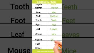 Singular and Plural Class1 english eslacademy vocabulary esllearners singular plurals ytshot [upl. by Sage]