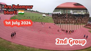 ARO Palampur bharti 🇮🇳  synthetic track dharmshala  2nd group  1 July 2024 [upl. by Cressy]