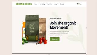 Organic Dokan Responsive Website  Web development Video  Responsive website [upl. by Nivlek]