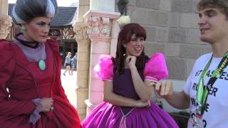 Anastasia and Drizella stretch and sing with Tommy after his Half Marathon at Disney World [upl. by Renard]