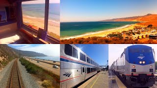 Amtrak Train Coast Starlight Los Angeles  San Francisco in Superliner Roomette Sleeping Car [upl. by Idur613]