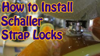 DIY How To Install Schaller Strap Locks Onto a Guitar  Guitar Schaller Strap Lock Installation [upl. by Sitoiganap]