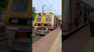 Aerodynamic Local Train Arriving Station Slowly😍😘😍😘😍😘😍😘😍😘😍😘 shorts localtrain [upl. by Ytte]