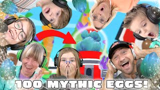 We Hatch 100 Adopt Me MYTHIC Eggs Together super special family mythic egg hatch [upl. by Goldberg703]