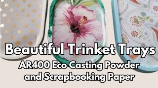 55 Trinket Trays Using Scrapbooking Paper amp AR400 Eco Casting Powder clairemademedoit [upl. by Acirrehs614]