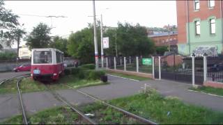 Travelling on tram 6 route 4 in Omsk Siberia Russia Pt 2 [upl. by Mook]