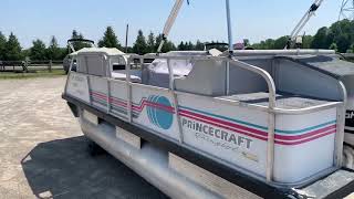 1992 16’ Princecraft Pontoon 40hp Johnson 2Stroke Motor [upl. by Nuahsed819]