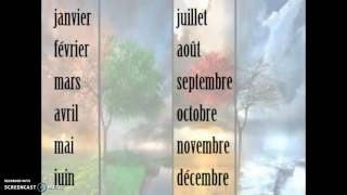 SONG French months quotLes Mois de lAnnéequot to the quotHappy Daysquot theme [upl. by Service]