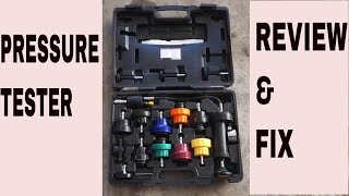 HARBOR FREIGHT RADIATOR PRESSURE TESTER review UPDATE AND FIX the ISSUES [upl. by Nnaytsirk]