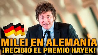 MILEI HABLA DESE ALEMANIA RECIBE OTRO PREMIOl URGENTE MILEI [upl. by Renny]