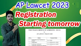 Ap Lawcet Registration Starting tomorrow😍😎 [upl. by Streeter641]