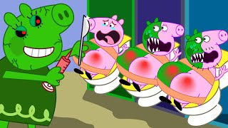 Peppa Pig vs Zombies at the Toilet The reluctant zombie doctor  Peppa Pig Funny Animation [upl. by Clementas]