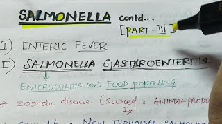 Salmonellae part 3  Microbiology  Handwritten notes [upl. by Namso]