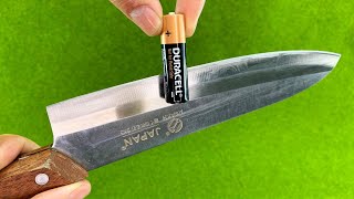 Easy Way To Sharpen A Knife Like A Razor Sharp  Amazing Idea [upl. by Nosak]