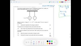 electrostatics grade 10 calculations example 1 [upl. by Armond]