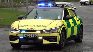 KIA EV6 GTLine Rapid Response Vehicle Responding  North West Ambulance Service [upl. by Lavinia]