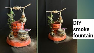 How to make backflow smoke incense burner at home using waste materialsDIY smoke fountain [upl. by Schnorr]