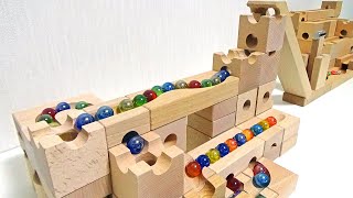 Marble Run ASMR ☆ Wooden Cuboro amp Eureka 3 course summary video [upl. by Howard]