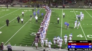 High School Football  Hays Rebels vs Austin Maroons  10112018 [upl. by Yemarej]