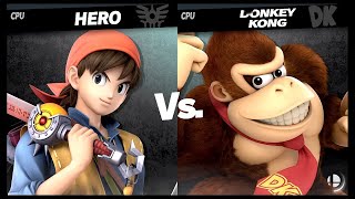 Hero VS Donkey Kong LV 9 CPU Battle Super Smash Bros Ultimate [upl. by Tucker]