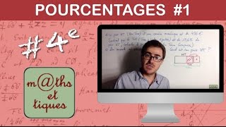 Effectuer des calculs de pourcentages 1  Quatrième [upl. by Ragas]