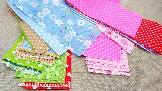 Transform fabric scraps into beautiful patchwork pillowcases  Amazing sewing ideas [upl. by Narat859]