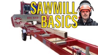 Portable Saw Mill Basics  Learning to Saw Lumber with the Vallee Big Red Portable Sawmill E170 [upl. by Hellman]