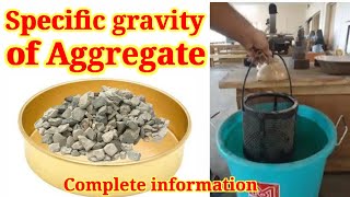 Test to determine Specific gravity of aggregate Complete information [upl. by Crifasi288]