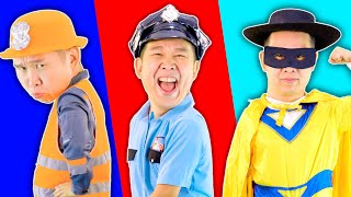 Policeman Fireman and Superman Song  MORE Lights Kids Song [upl. by Schach234]