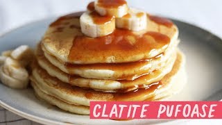 Reteta simpla de clatite americane  Pancakes cu caramel sarat amp banane [upl. by Tarah191]