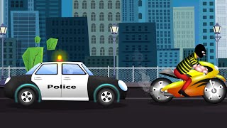 Police Car Cartoon  videos For Children  Nursery Rhymes and Baby Songs By TinyDreams Kids [upl. by Gimble]