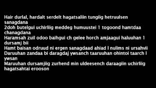 Hishigdalai Ft Zaya TaTaR and TG  Salj amjaagui hair quotUgteiquot Lyrics [upl. by Oster]