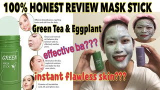 GREEN MASK STICK 100 HONEST REVIEW DEEP CLEAN GREEN TEA amp EGGPLANT ANTI ACNE MASK STICK REVIEW [upl. by Midas754]