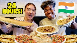 We Ate INDIAN FOOD for 24 HOURS INDIAN FOOD MUKBANG [upl. by Semyaj]