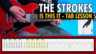 The Strokes  Is This It TAB Lesson  Tutorial [upl. by Modern]