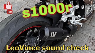 2022 BMW s1000r LeoVince all black end can quick sound test [upl. by Iretak923]