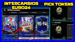 Nuevos SBC de la EURO24 carta de la EURO gratis y así se ven los Pick Tokens ° FC Mobile [upl. by Oira]